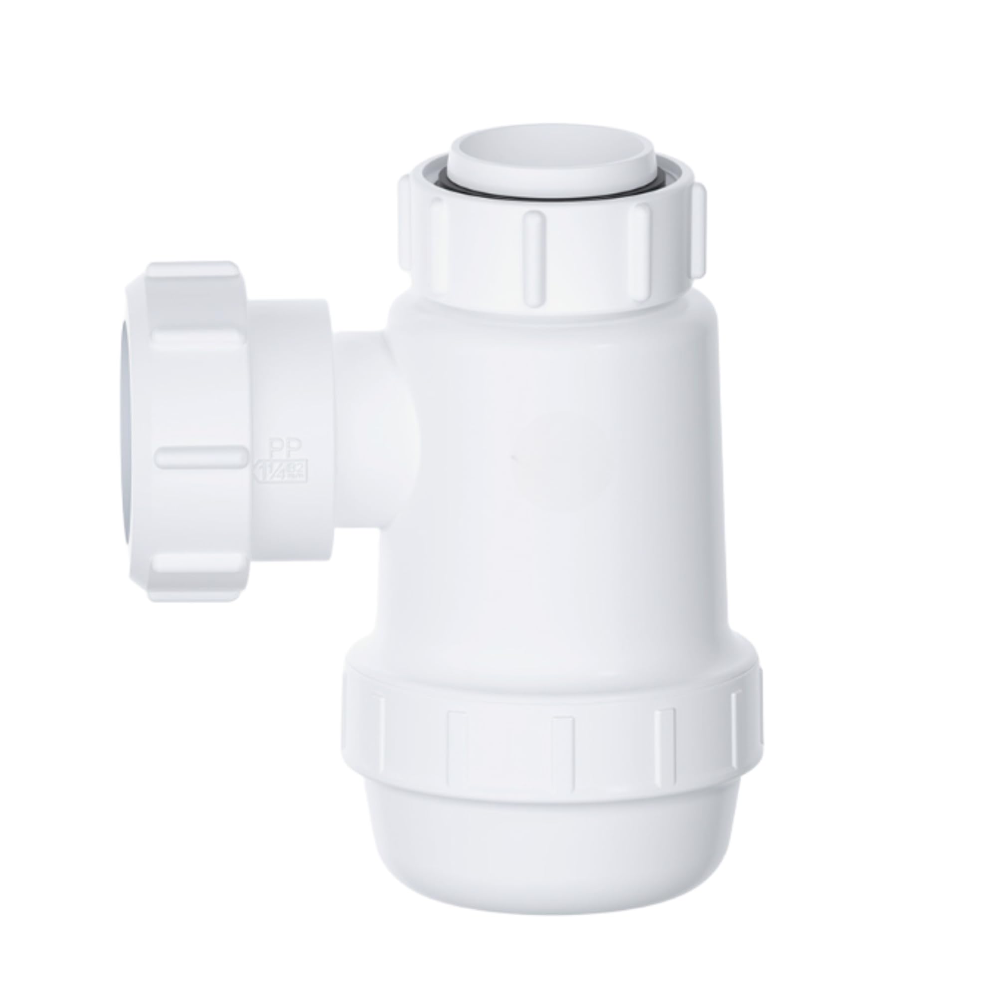 Hulthor White 32Mm Bottle Trap – Shallow & Height Adjustable Sink Waste Traps For Bathroom Basin Drain Kits, Perfect Basin Trap (Shallow (Low Profile))