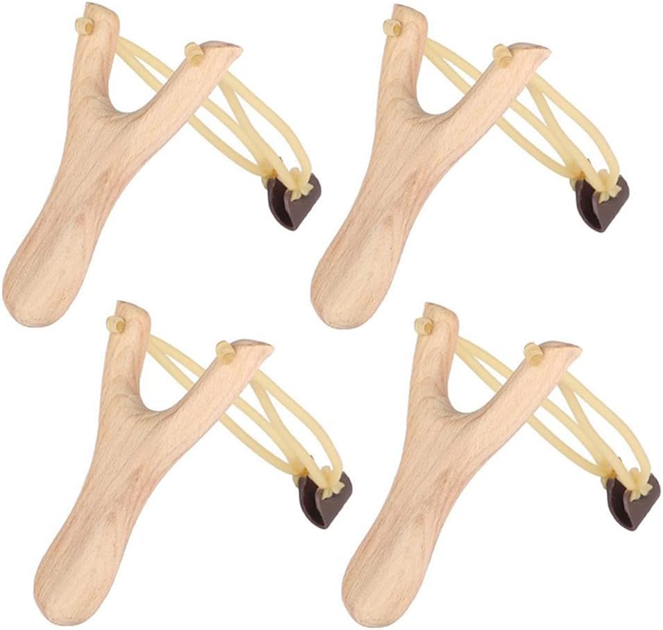 Beginner-Friendly Wooden Catapult Toy, Outdoor Hunting Skill-Training Catapult Toy, Used for Enhancing Focus, Physical Coordination and Muscle Control, as Well as Relieving Stress. 4 Pack