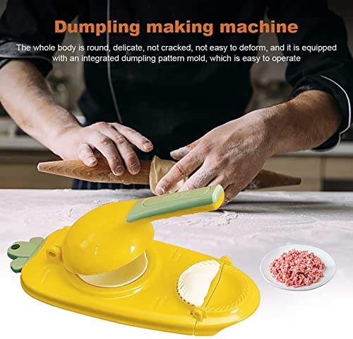 Nisterl 2 In 1 Dumpling Maker, Manual Dough Presser Dumpling Wrappers Press Wrapper, Kitchen Dumpling Making Tool, Household Automatic Dumpling Maker, Diy Dumpling Moulds (Yellow) #TOP5