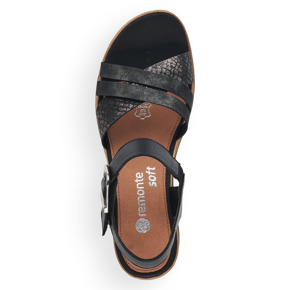 Remonte Damen Keilsandalen D6454, Frauen Sandalen