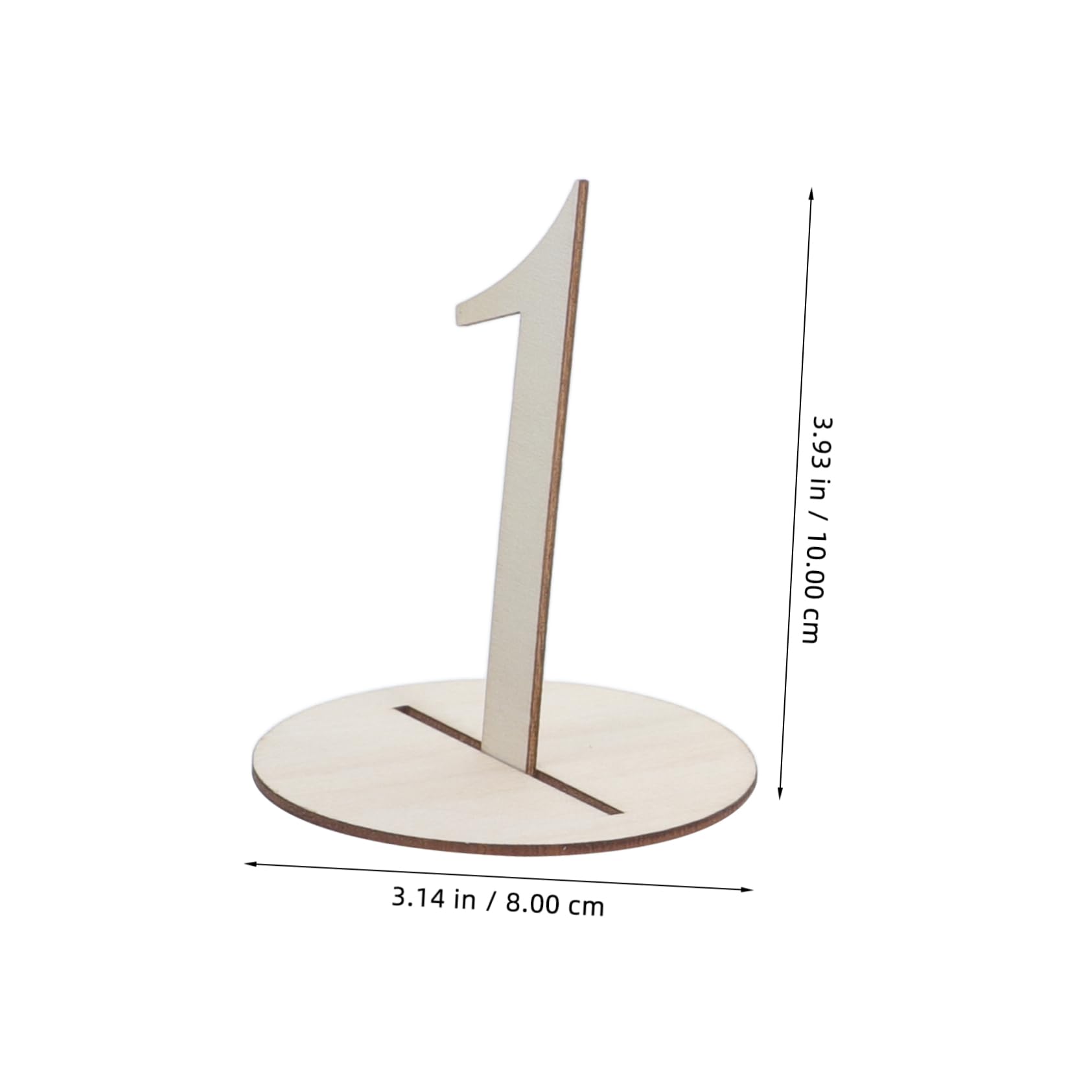 SOLUSTRE 1Set Wooden Table Numbers with Base for Weddings and Events Wood Numbers Elegant Placecards for Reception Banquet Table Decorations Easy to Position