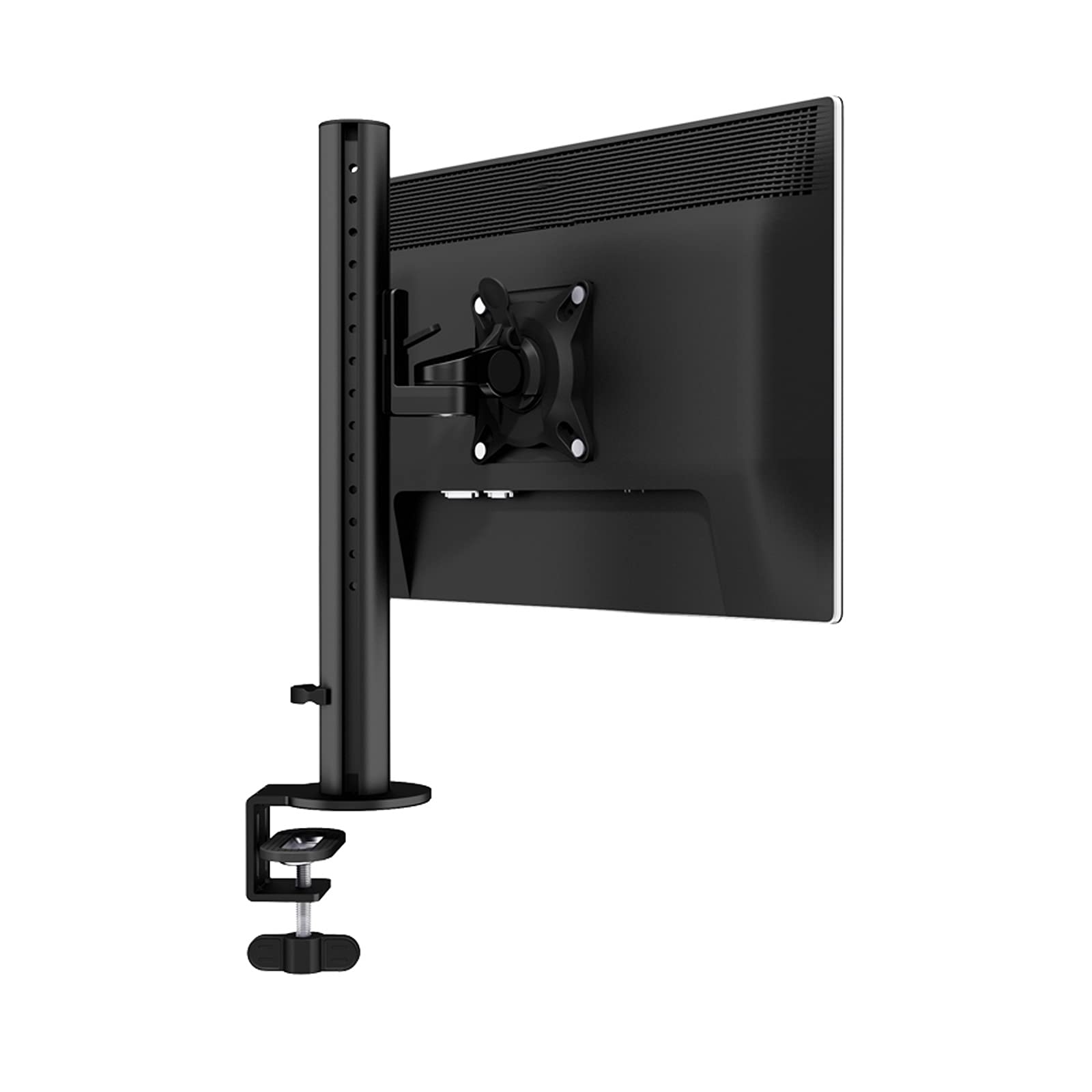 Aioneer Monitor Desk Mount 17"-32" Aluminum Alloy Single Monitor Stand Adjustable Column Monitor Desk Mount Monitor Stand Mount With Clamp Grommet Kit, Holds Up To 17.6 Lbs Compu-A