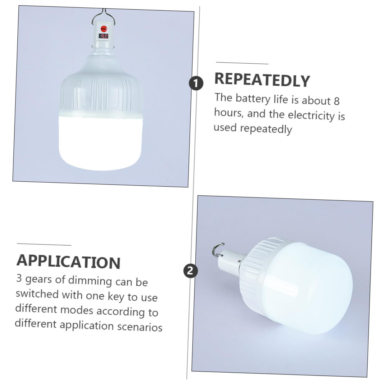 Lámpara LED de Camping Recargable 5730, 18 Perlas, 100w