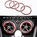 4pcs Red Air Conditioning Air Outlet Vent Cover Ring Decor Sticker For Chevrolet Camaro 2017+