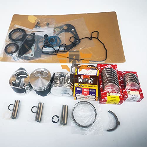 for yanmar 3TNV76 Overhaul Rebuild kit Piston Ring crankshaft conrod Bearing Set Cylinder Gasket kit