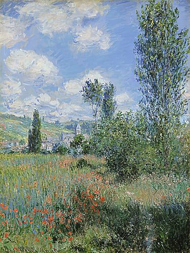 Tableau Toile Affiches d'Art Monet Vue de Vétheuil peinture murale 60x90cm