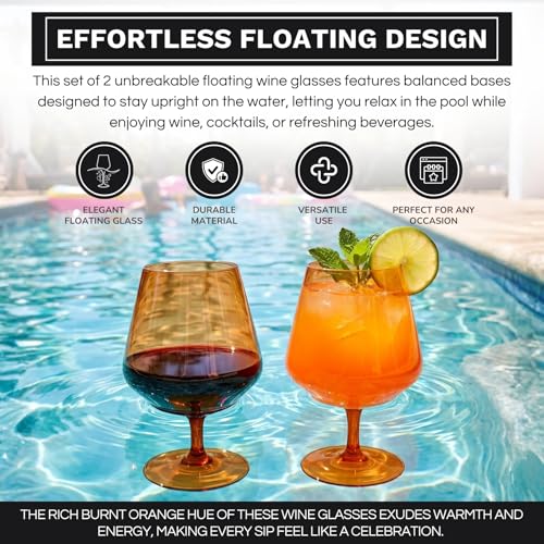 Verres à vin incassables en Tritan anti-casse pour piscine