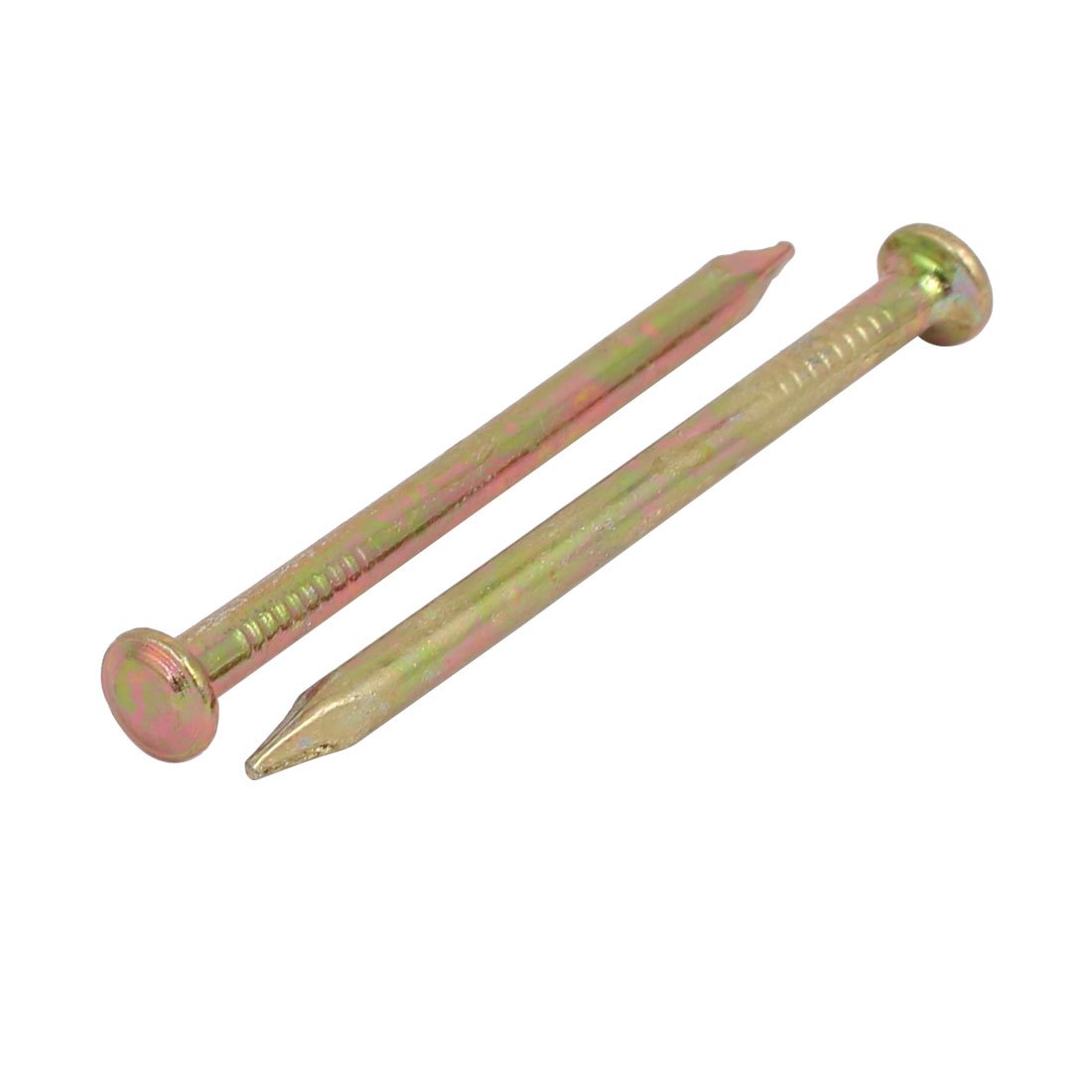 Aexit 150pcs 50mm Fastener Length Steel Point Tip Cement Nail Bronze Tone Model:42as480qo66
