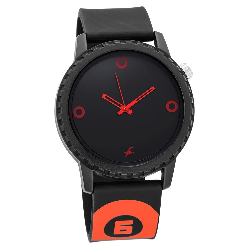 fastrack Quartz Analog Black Dial Silicone Strap Watch for Unisex-NS38039PP10W/NT38039PP10W-picture-48