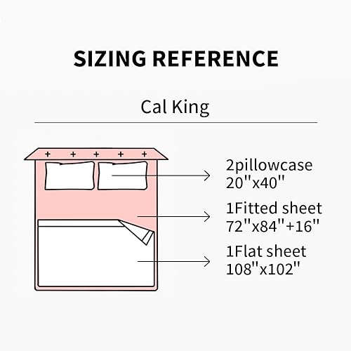 Miniatura 6 de EVERLY Juego de sábanas de lino tamaño California King, sábanas de 100% lino francés lavado a la piedra, sábanas de bolsillo profundo, 4 piezas (1