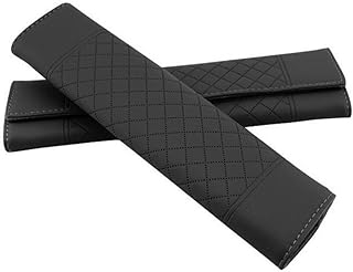 Da.Wa 2X Almohadillas para Cinturón de Seguridad Correa para el Hombro Protector Pads(Negro)