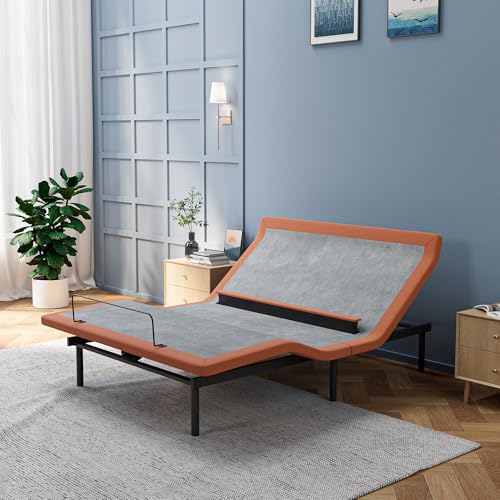 Image of ESHINE Queen Adjustable Bed Frame with Lumbar Support Smart App | Bed Base, Head-Pillow-Tillt, Under Bed Light, Dual USB, Zero Gravity, Ergonomic Incline, Wireless Remote, 6000 Series
