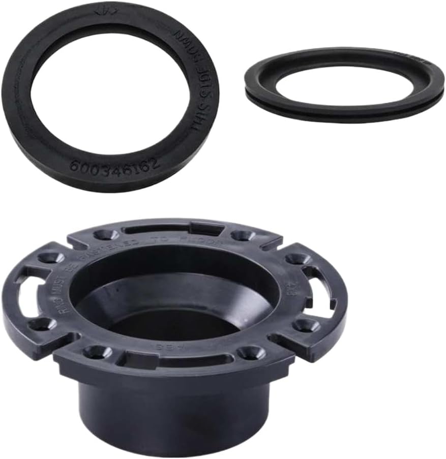 RV Toilet Flange Seal Kit Plastic Easy Installation Flush Seal Replacement Parts Compatible with Camper Van Models 300 310 320