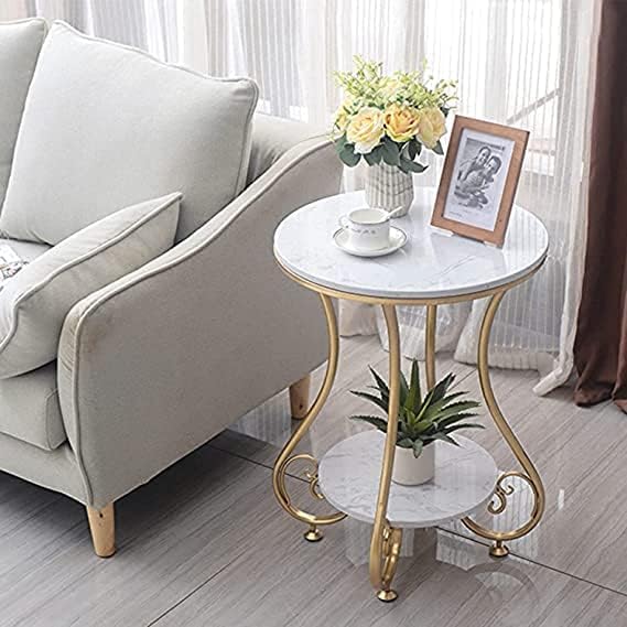 HOME ART Decor Metal Flower Round Adjustable Side Table/End Table