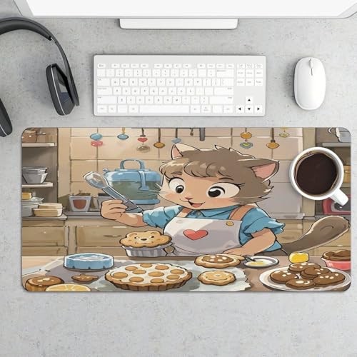Cat Biscuits Desk Mat Non-Slip Large Mouse Pad miniatura 5