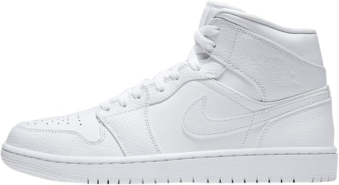 plain white jordan 1 mid
