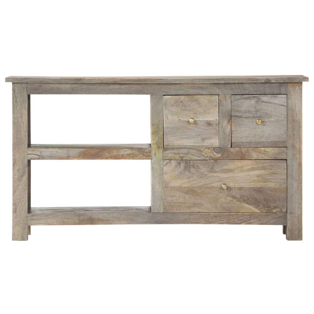 Szafka pod telewizor retro z litego drewna z miejscem do przechowywania urządzeń multimedialnych 100 x 30 x 55 cm lite drewno mango
