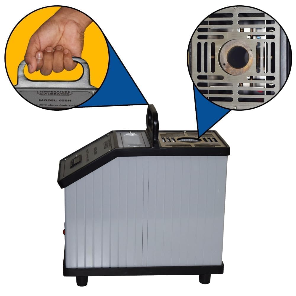 Calibrador de temperatura de bloque seco (rango: ambiente a 350 °C) con termopares (T, J, K, N, R, S) para laboratorios de calibración, divisiones farmacéuticas Modelo: AI-DBC-01