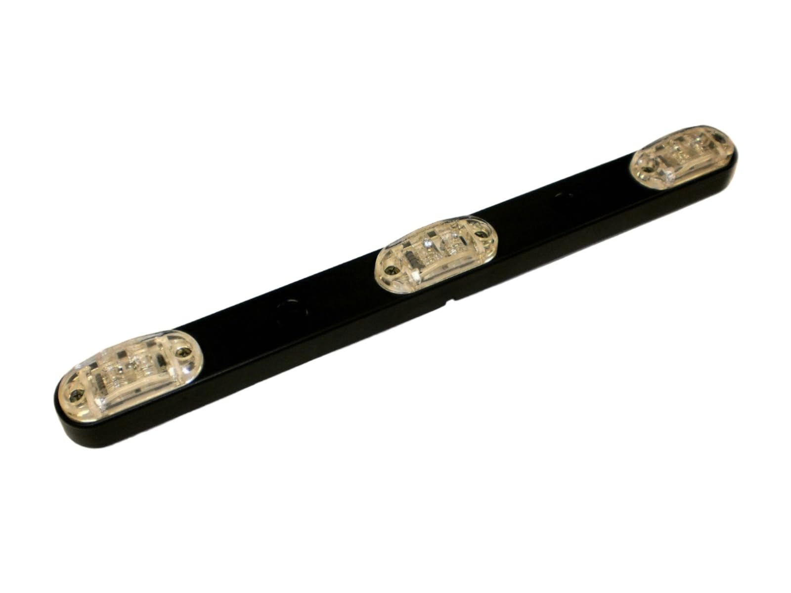 Generic 1 - LED 3 Light ID Bar Amber Clear Lens 1 x 2.5 Oval Trailer Truck Flatbed RV Cargo