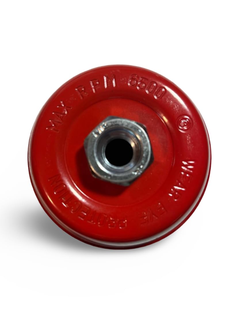 Spazzola per tazza in acciaio industriale da 125 mm con filettatura M14 per smerigliatrici, pulizia profonda e sbavatura in metallo con massima efficienza, ideale per la pulizia di ruggine, vernice,
