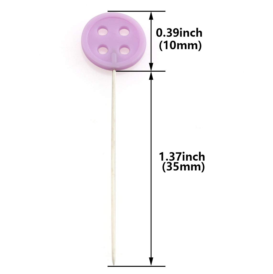 200 alfileres rectos de costura con botones de cabeza plana, para patchwork, accesorios de costura, manualidades