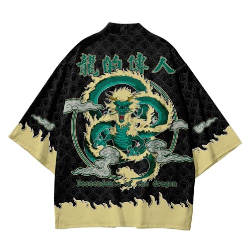 Image of LAI MENG FIVE CATS Women's Summer Cardigan Lightweight Kimono Floral Print Loose Cover up Casual Tops