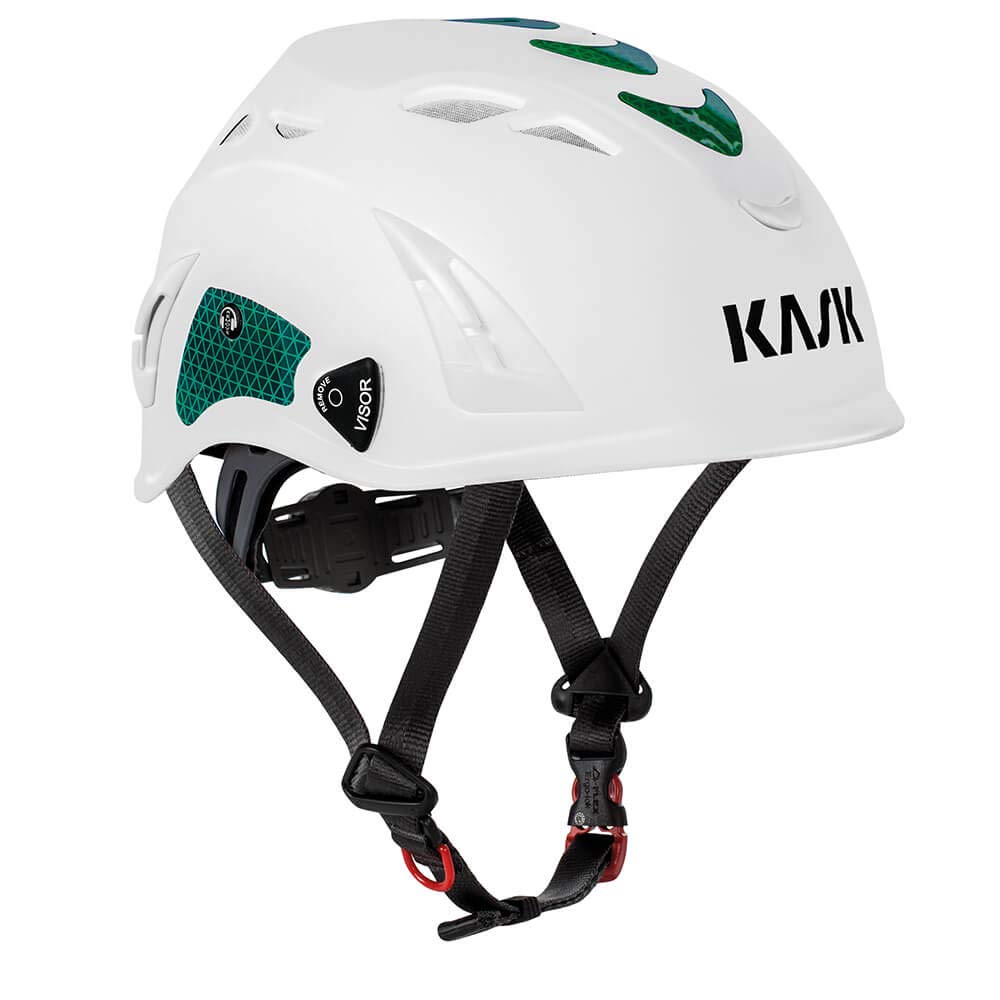 Kask WHE00009-253 Size 51-63 cm "Plasma Hi Viz" Helmet - White/Green — image 1