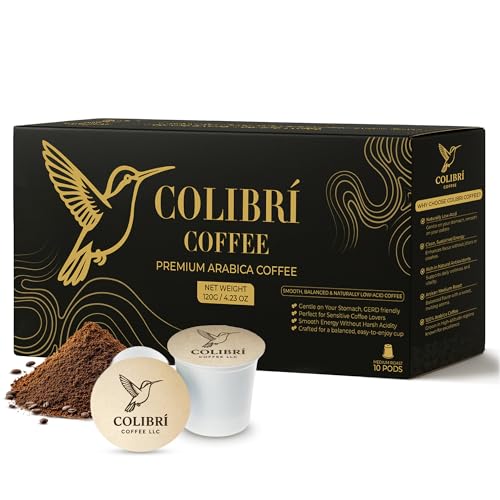 Low Acid Coffee K cups, Medium Roast Coffee 100% Arabica beans &ndash; K Pods compatible with Keurig...