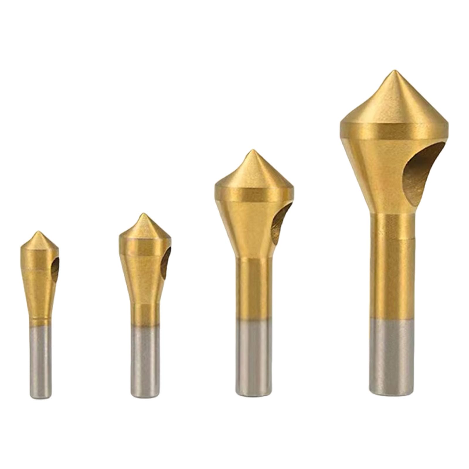 4pcs Set of Countersink Drill Bits Deburring Tools for Quick and Easy Chamfering in Metal and Wood Internal Chip Removal Chamfering Tools