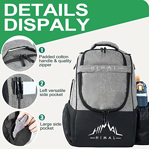 image for HIMAL HIMAL Disc Golf Bag Holds 22+ Discs, Durable Disc Golf Backpack 
