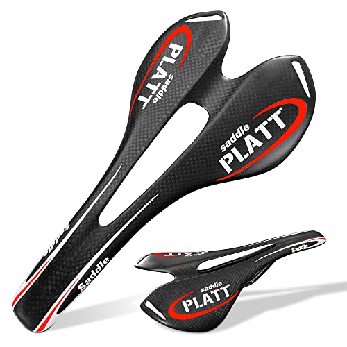 Road Bike Saddle,3K Full Carbon Fiber Hollow Seat Cushion Super Light Comfortable Bicycle Cushion For Mountain Bike Mtb Folding Bike Road Bike #TOP2