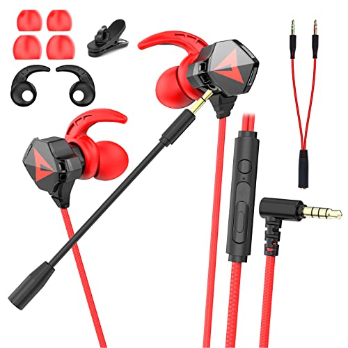 BraveKoi In-Ear Gaming Headset, Wired Earbuds with Noise Cancellation, Dual Microphone Bass Stereo Gaming Earphone Suitable for PS4, Xbox one/S, Nintendo Switch, Laptop BraveKoi In-Ear Gaming Headset, Wired Earbuds with Noise Cancellation, Dual Microphone Bass Stereo Gaming Earphone Suitable for PS4, Xbox one/S, Nintendo Switch, Laptop
