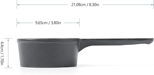 Miniatura 7 de HAWOK Sartén de hierro fundido de 3.9 pulgadas con cepillo, 8.8 oz