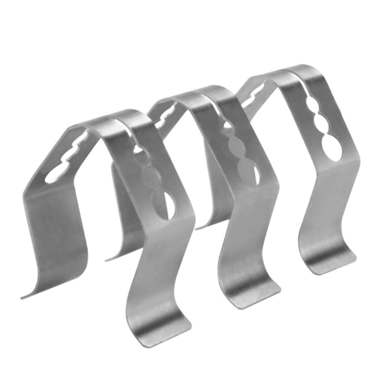 Garneck Stainless Steel Thermometer Clips 3pcs BBQ Grill Probe Clamps Meat Thermometer Holder Easy Install for Grill Oven