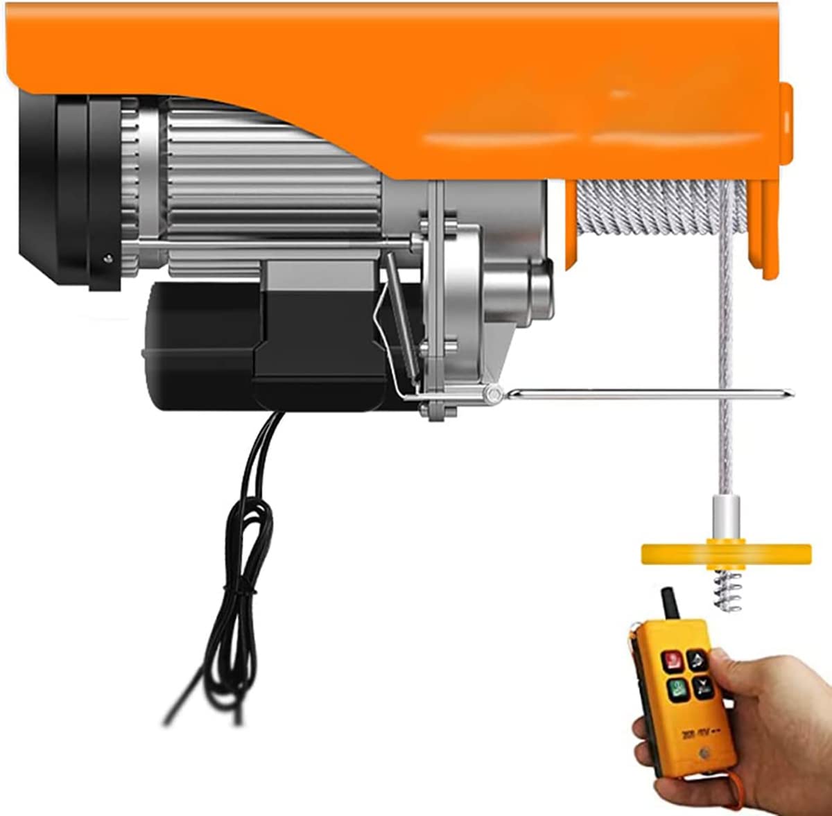 SATUREY Electric Lifting Rack con Telecomando Wireless, Mini Paranco Elettrico per Argani di Sollevamento Verricello 20/10M per Il Laboratorio di Negozi Domestici,600w