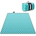Yorbay Picknickdecke 200 x 200 cm XXL Fleece wasserdicht Decke mit Tragegriff Mehrweg (Welle)