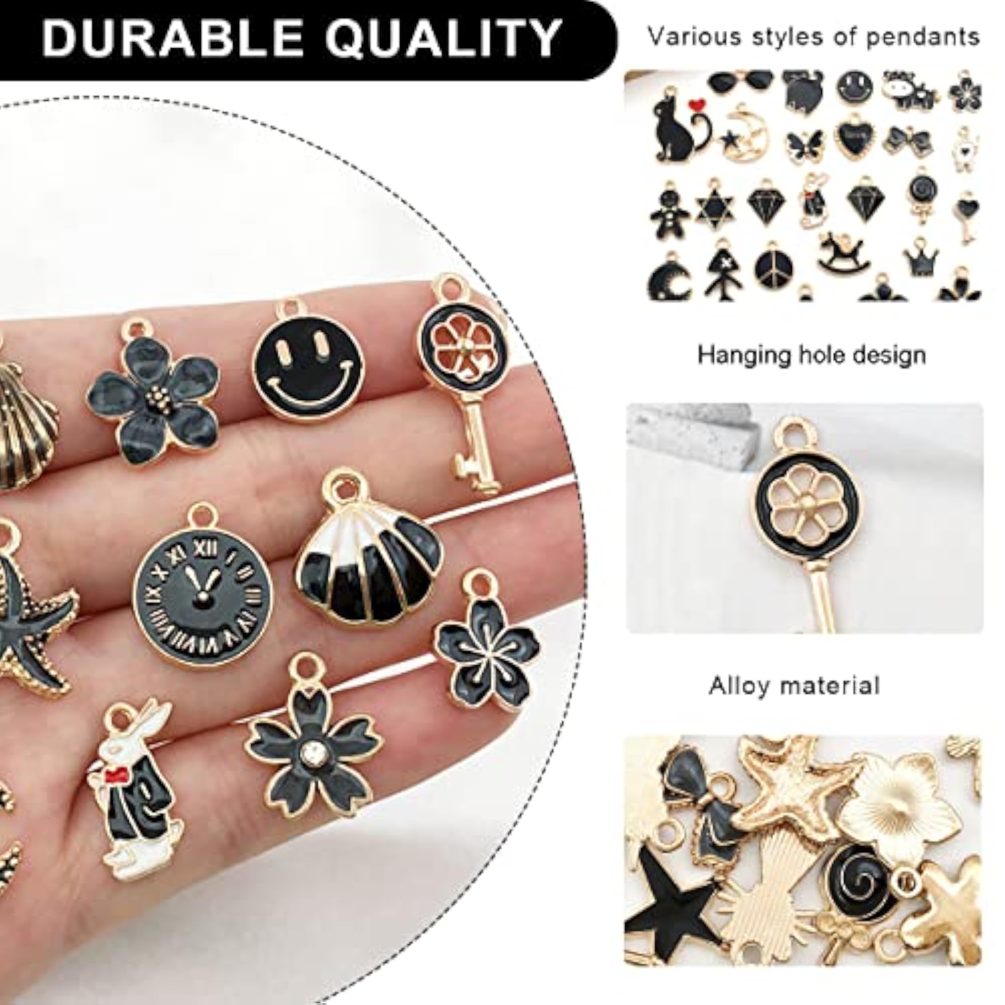 30Pcs Enamel Charms Assorted Pendants Kit DIY Earrings Neckla