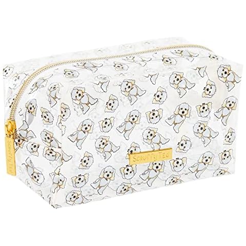 ScruffyTed Clear Cosmetics Makeup Travel Bag Cockapoo Puppy Transparent Make Up Organiser Bag Toiletry Bag Waterproof Non Leak Pencil Case Cover