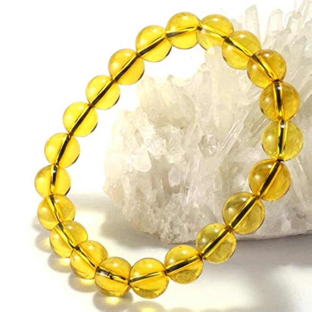 鑑別書付】 極上❣️ブルーアンバー9.6-9.8mmブレスレット 鑑別書付