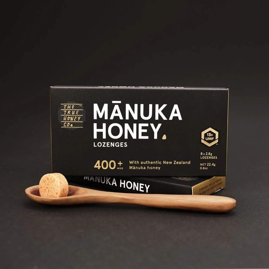 Manuka Honig Lutschpastillen MGO 400+ (UMF 13+)|80 Stück(=10x8Stück)|Zertifiziert, 100% Natürlich, Aus 90% Premium Manuka Honig Das exklusive, höchst prämierte Original aus Neuseeland