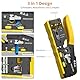 Proster RJ45 Crimpzange Set Ethernet-Pass-Through-Crimpzange mit 50PCS Pass-Through-Steckern 50PCS Schutzhüllen Netzwerkkabel-Tester für 8P RJ45 Cat6 Cat5/5e Cat7 6P RJ11 RJ12 Telefon