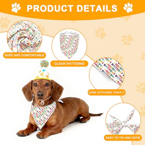 50% Off Dog Birthday Party Decorations Set with Bandana & Hat - Image 4