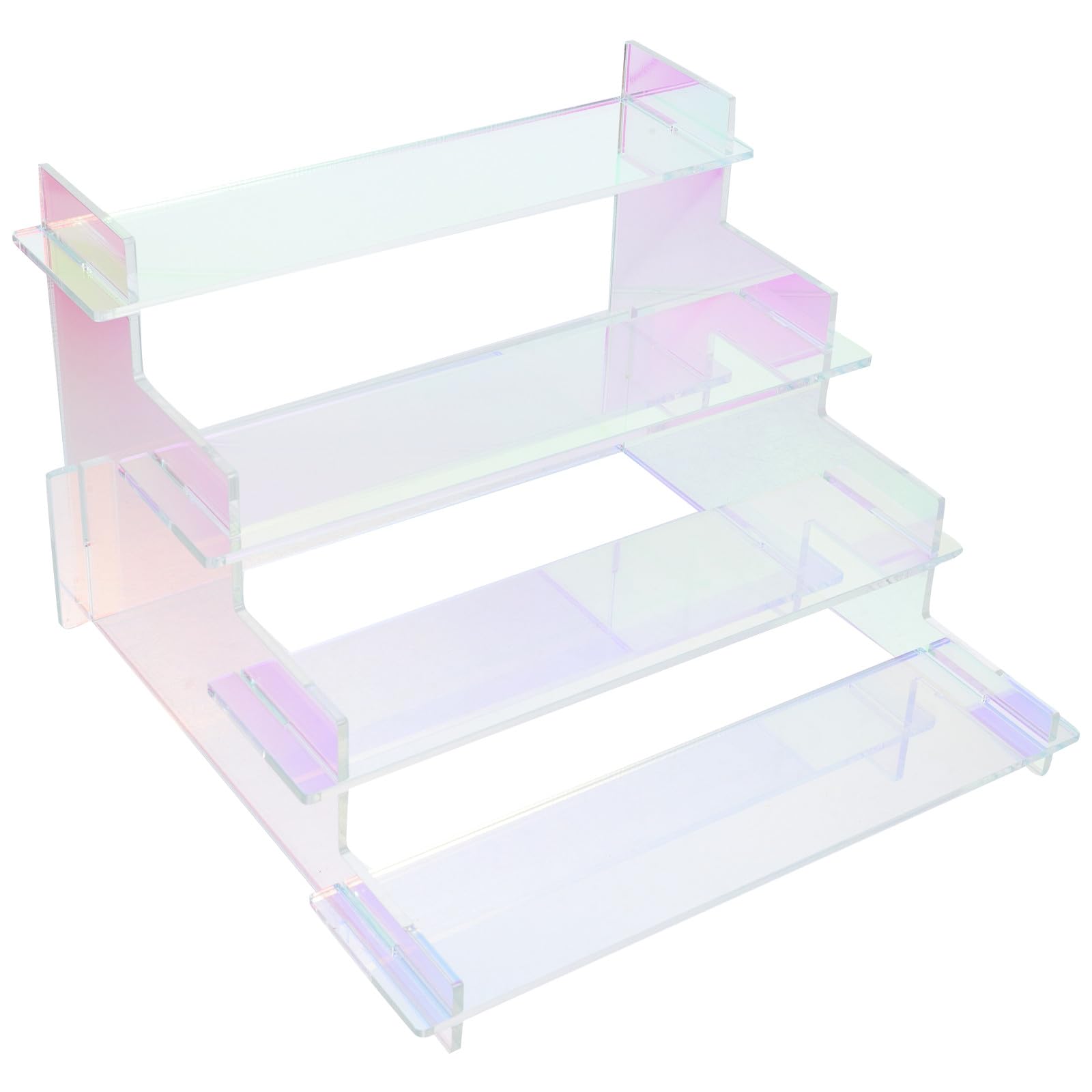 Transparenter 4-lagiger Acryl Parfümständer mit Vielseitiger Verwendung Wiederverwendbares Make Up Palette Organizer Display für Zuhause und Geschäft