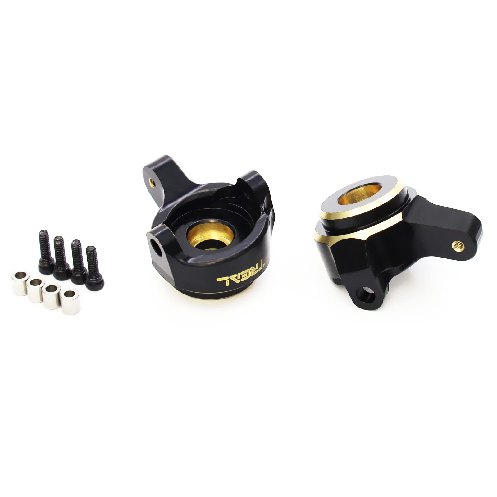 AXspeed Schwarz Brass Heavy Duty Front Steering Knuckle Für Axial SCX24 – Upgrade Für Mehr Stabilität