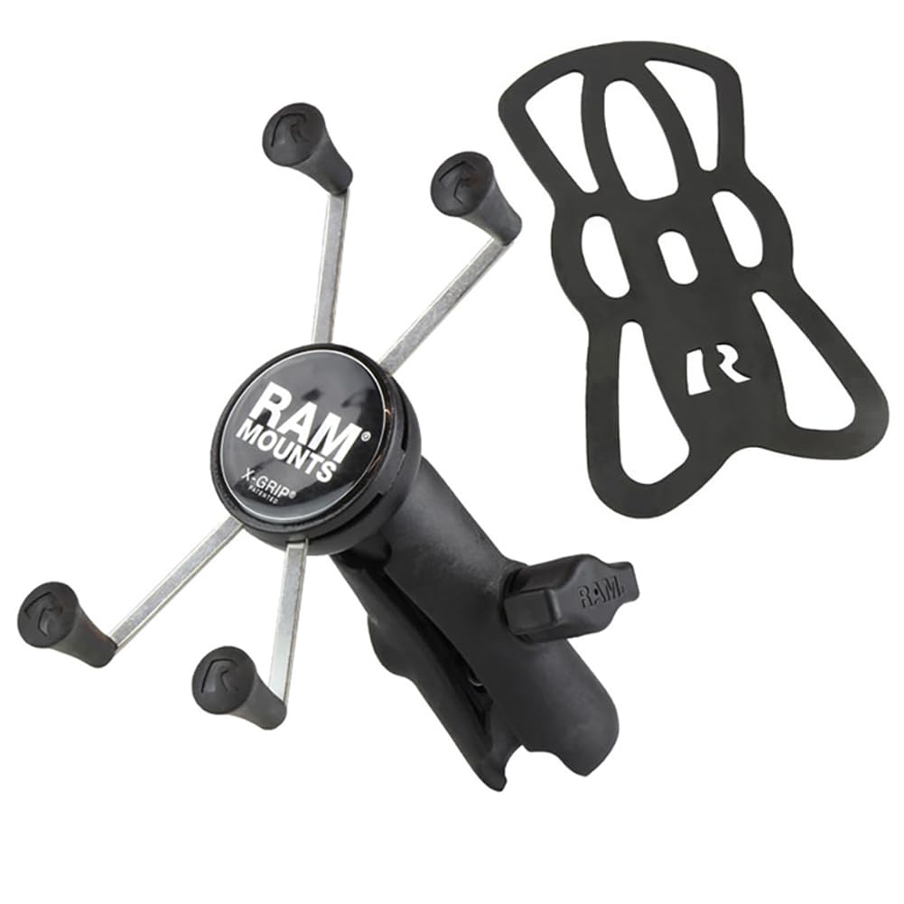 RAM Mount RAP-HOL-UN10B-201U - Supporto per telefono cellulare/smartphone, universale, nero, supporto passivo, in alluminio, composto termicamente stabile (TSC), orizzontale/verticale