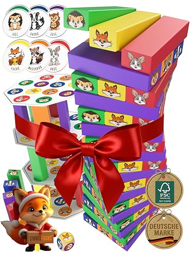 SINNESFUCHS® Entdeckerlernturm - Pädagogisches 7 in 1 Lernspielzeug -...