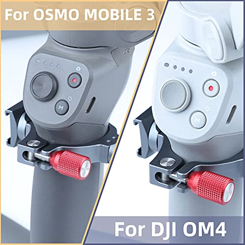 Shiwaki Braçadeira adaptadora de sapata dupla fria para DJI Osmo Mobile 3/4 luz de preenchimento/mic