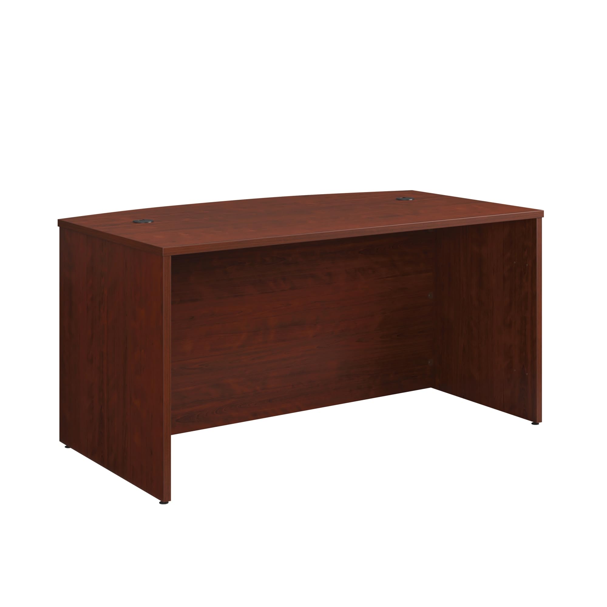 OfficeWorks by Sauder Affirm 60'' Bow Front Desk Shell, L: 59.06'' x W: 34.25'' x H: 29.29'', Classic Cherry Finish
