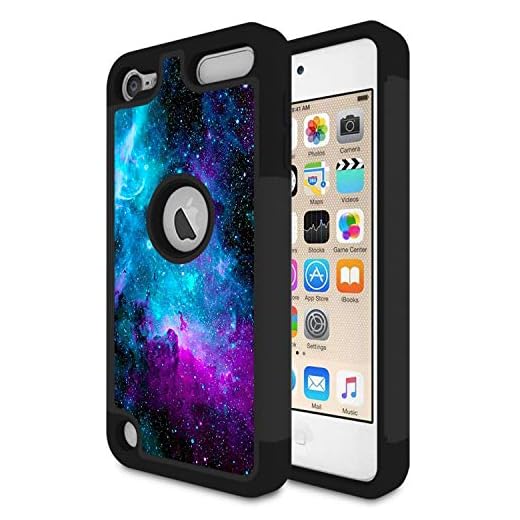 iPod Touch 6 Case,iPod Touch 5 Case,Rossy Nebula Galaxy Space Universe Design Shock-Absorption Hybrid Dual Layer Armor Defender Protective Case Cove for Apple iPod Touch 5 6th Generation