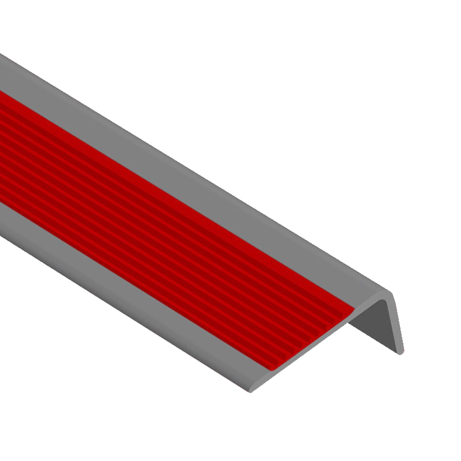 FOELANNE Self Adhesive Rubber Angle Edging, Stair -Slip Nosing Adhesive Edge PVC Treads Wear Multicolor 2-5m(Red,300cm)